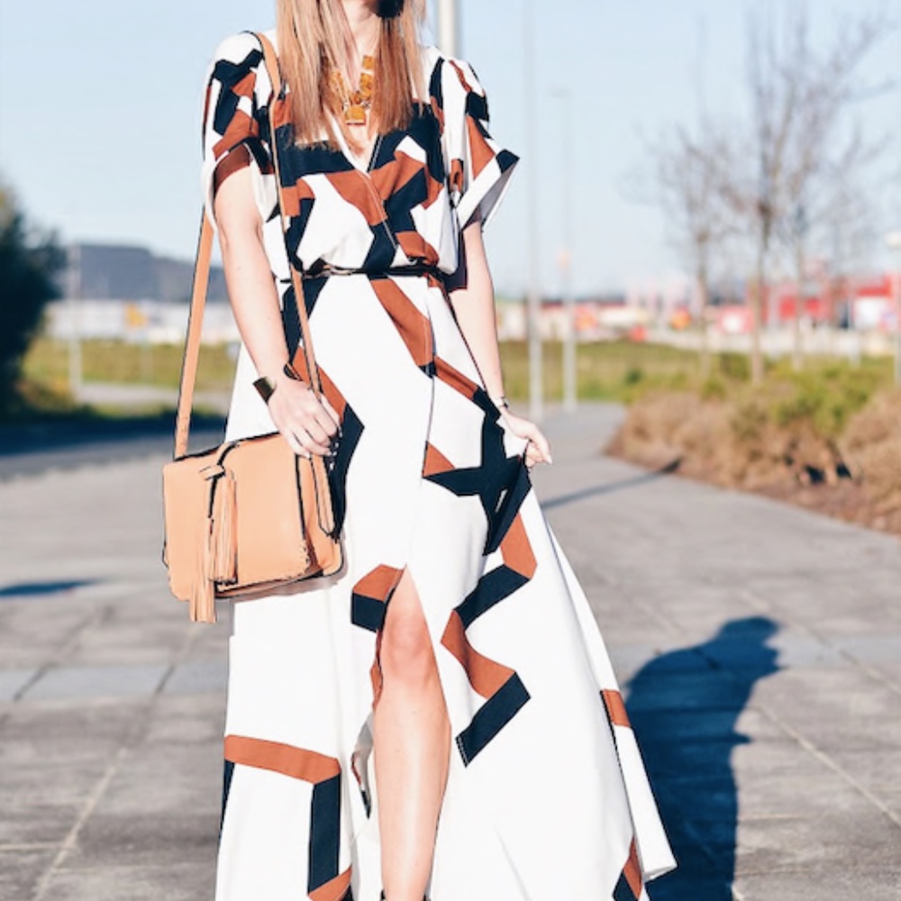 Super trendy wrap style maxi dress